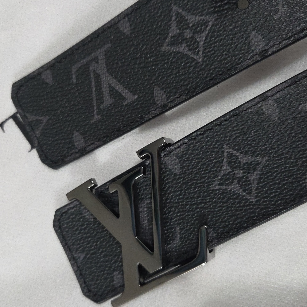 Reversible Louis Vuitton Eclipse Monogram Lv Belt… - image 3